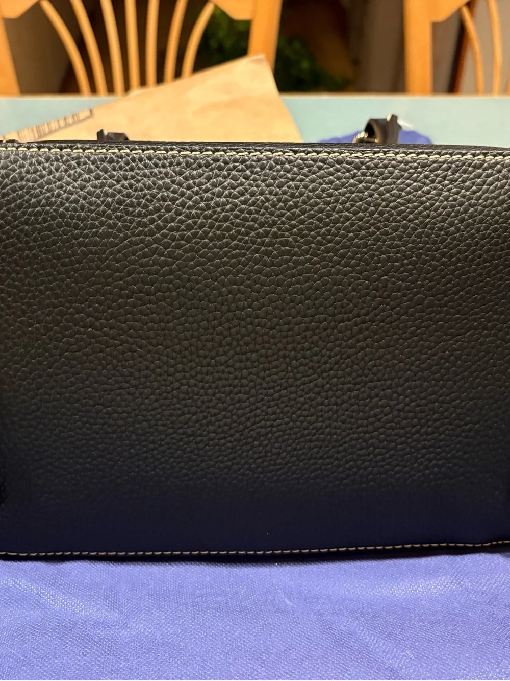 Dooney & Bourke Black Pebbled Leather Satchel new without tags.